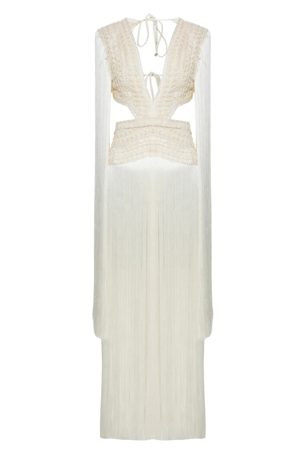 PatBO ALL-OVER PLUNGING FRINGE DRESS (RUNWAY)- Dresses & Jumpsuits