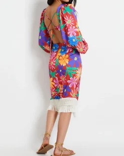 PatBO Aster Long Sleeve Cropped Top (FINAL SALE)- Tops & Bodysuits