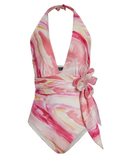 PatBO Aura Flower Halterneck Swimsuit (FINAL SALE)- Matching Sets|One Pieces