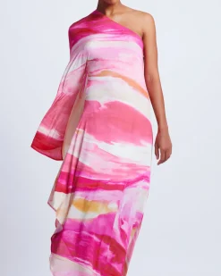 PatBO Aura Stretch One Shoulder Maxi Dress (FINAL SALE)- Dresses & Jumpsuits