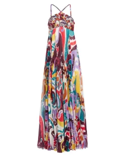 PatBO Beaded Daydreamer Pleated Gown (FINAL SALE)- Dresses & Jumpsuits