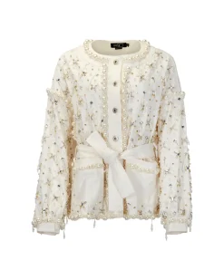 PatBO Beaded Denim Jacket- Matching Sets|Denim