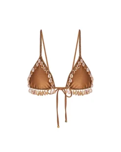 PatBO Beaded Seashell String Bikini Top (FINAL SALE)- Bikinis|Tops & Bodysuits