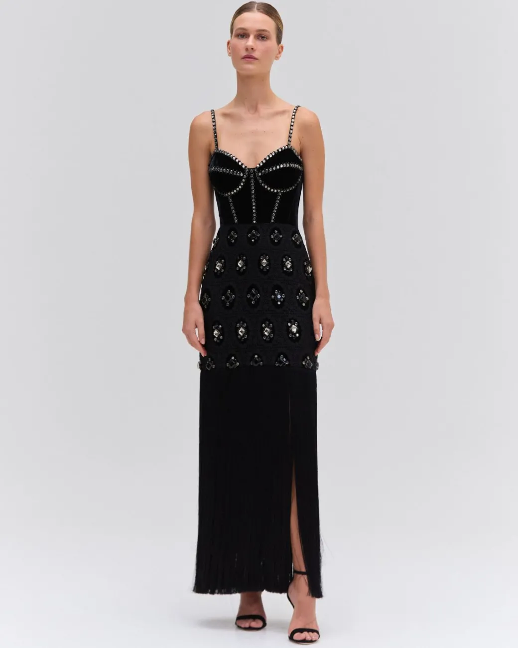 PatBO BEADED VELVET LACE MAXI DRESS (EXCLUSIVE)- Dresses & Jumpsuits