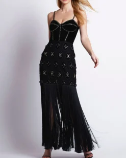 PatBO BEADED VELVET LACE MAXI DRESS (EXCLUSIVE)- Dresses & Jumpsuits
