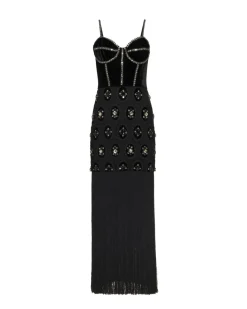 PatBO BEADED VELVET LACE MAXI DRESS (EXCLUSIVE)- Dresses & Jumpsuits