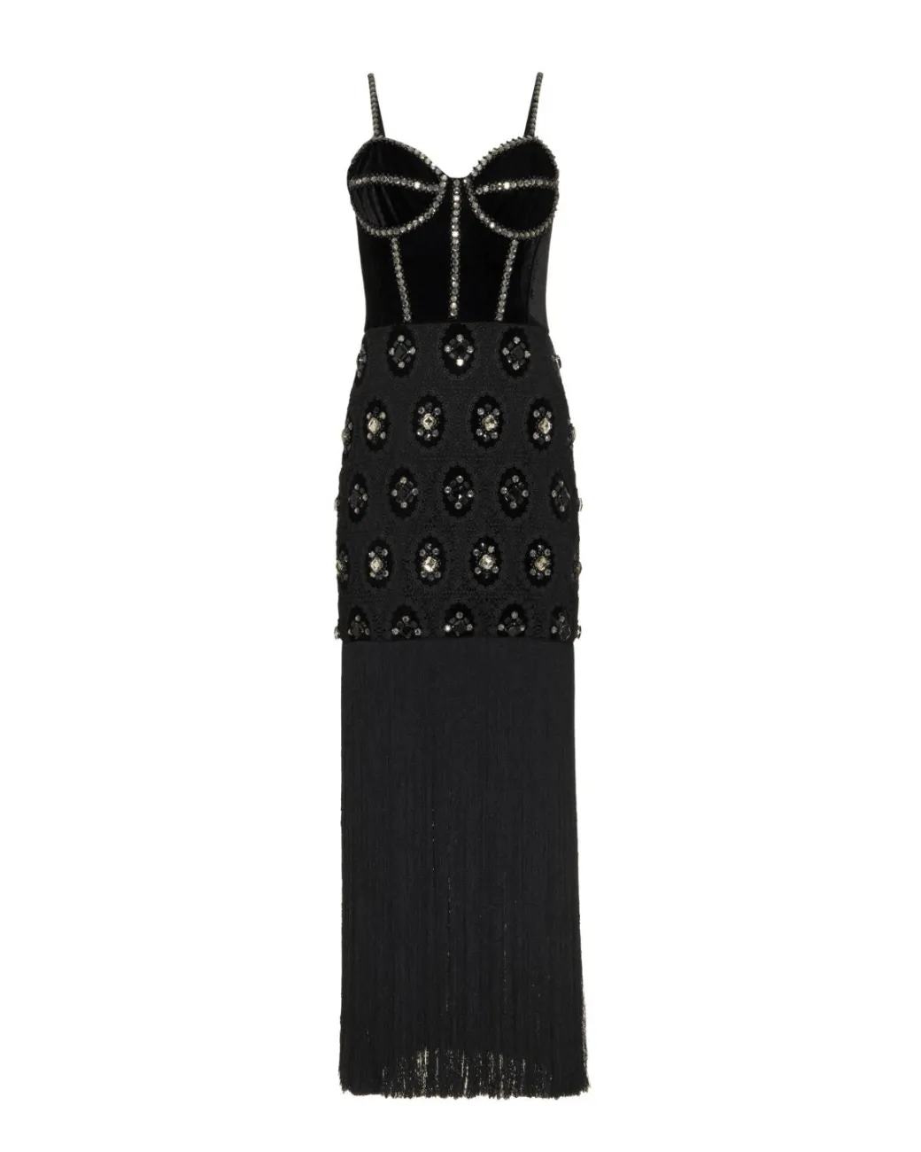 PatBO BEADED VELVET LACE MAXI DRESS (EXCLUSIVE)- Dresses & Jumpsuits