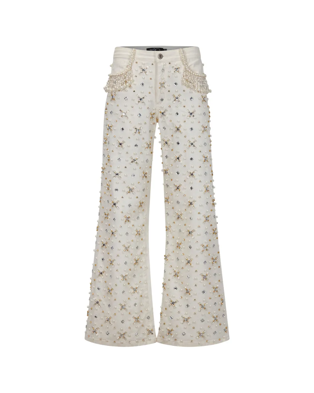 PatBO Beaded Wide Leg Jeans (FINAL SALE)- Matching Sets|Denim