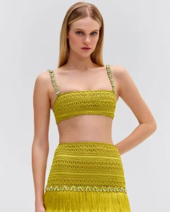 PatBO Beaded Woven Cropped Top (FINAL SALE)- Matching Sets|Tops & Bodysuits