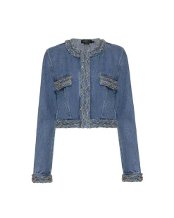 PatBO Braided Cropped Jacket- Matching Sets|Denim