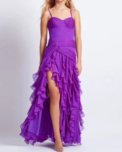 PatBO BUSTIER RUFFLE MAXI DRESS (FINAL SALE)- Dresses & Jumpsuits