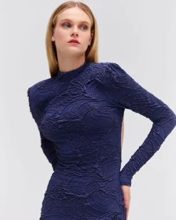 PatBO Chain Embellished Jacquard Midi Dress- Dresses & Jumpsuits