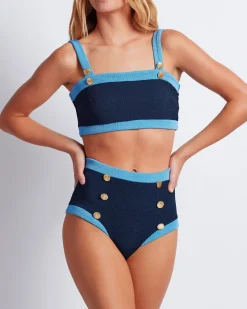 PatBO Colorblock Knit Bikini Top (FINAL SALE)- Bikinis