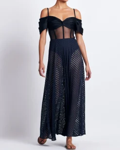 PatBO CORSET NETTED MAXI DRESS (FINAL SALE)- Beach Dresses