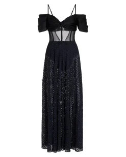 PatBO CORSET NETTED MAXI DRESS (FINAL SALE)- Beach Dresses