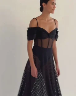 PatBO CORSET NETTED MAXI DRESS (FINAL SALE)- Beach Dresses