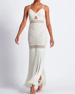 PatBO Crochet Fringe Maxi Dress- Dresses & Jumpsuits