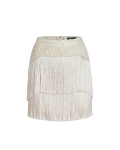 PatBO Crochet Fringe Mini Skirt- Matching Sets|Bottoms