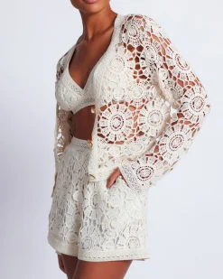 PatBO Crochet High Waist Shorts- Matching Sets|Bottoms