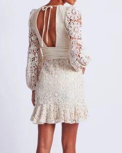 PatBO Crochet Plunge Mini Dress- Dresses & Jumpsuits|Beach Dresses