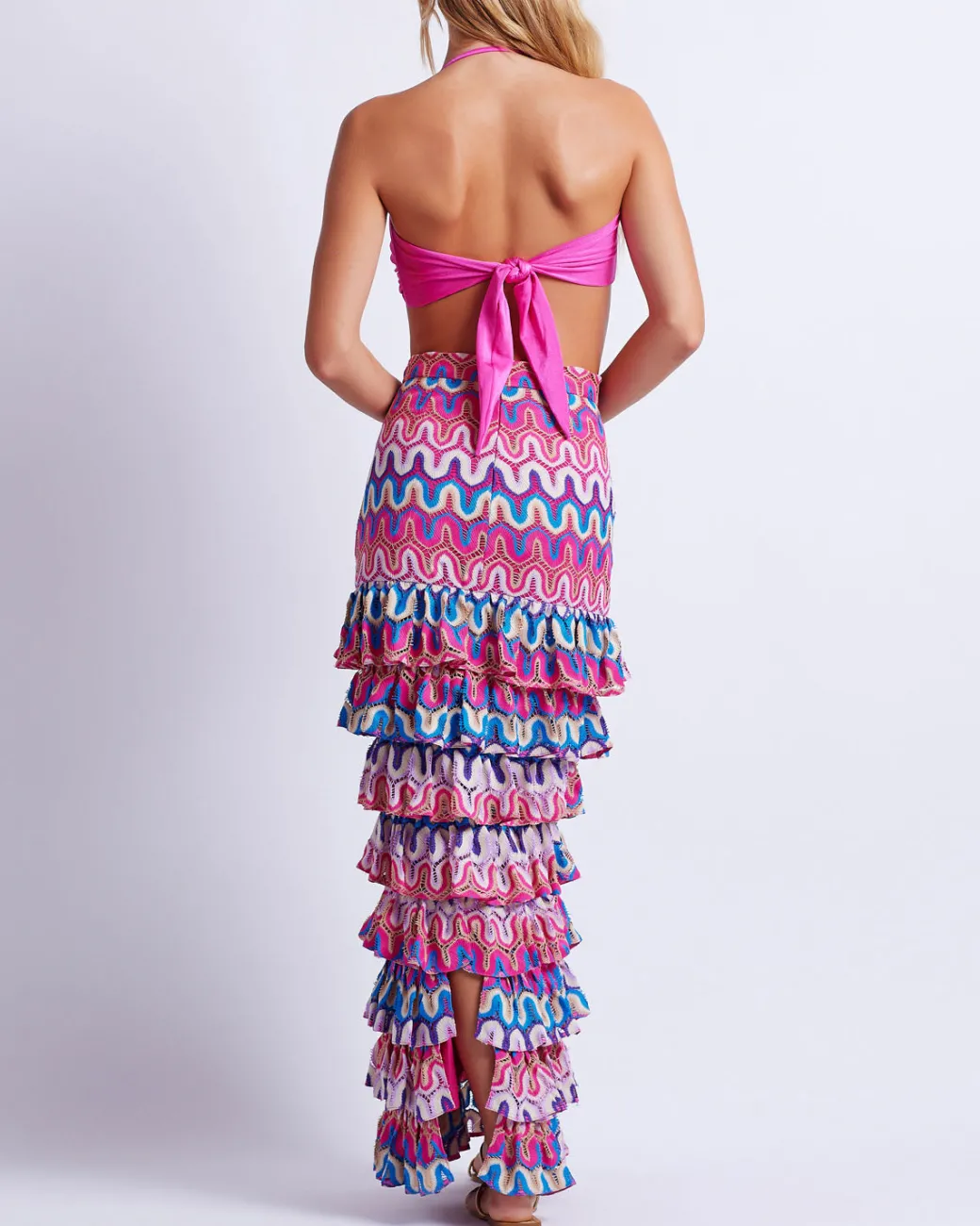 PatBO CROCHET RUFFLE MAXI SKIRT (FINAL SALE)- Cover-ups|Matching Sets