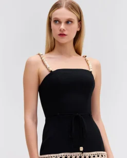 PatBO CROCHET TRIM FITTED MIDI DRESS- Dresses & Jumpsuits