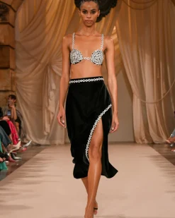 PatBO Crystal Chain Midi Skirt (FINAL SALE)- Bottoms