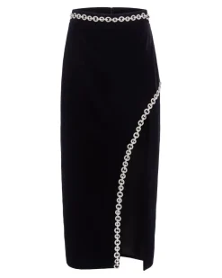 PatBO Crystal Chain Midi Skirt (FINAL SALE)- Bottoms