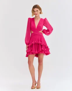 PatBO DEEP V CUTOUT MINI DRESS- Dresses & Jumpsuits