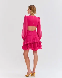 PatBO DEEP V CUTOUT MINI DRESS- Dresses & Jumpsuits