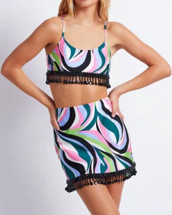 PatBO DELOS BEADED CROPPED TOP (FINAL SALE)- Tops & Bodysuits
