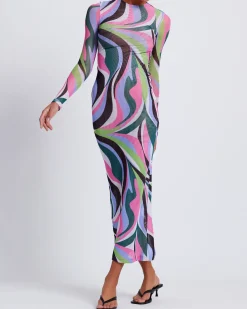 PatBO DELOS PRINTED TULLE MAXI DRESS (FINAL SALE)- Dresses & Jumpsuits