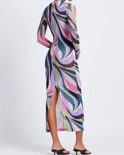 PatBO DELOS PRINTED TULLE MAXI DRESS (FINAL SALE)- Dresses & Jumpsuits