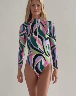 PatBO DELOS ZIP-FRONT RASHGUARD (FINAL SALE)- One Pieces