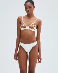 PatBO EMBROIDERED BIKINI TOP- Bikinis|Matching Sets