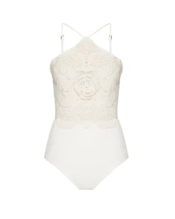 PatBO Embroidered Crochet Bodysuit- Matching Sets|Tops & Bodysuits