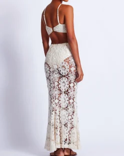 PatBO Embroidered Crochet Halterneck Dress- Beach Dresses|Dresses & Jumpsuits