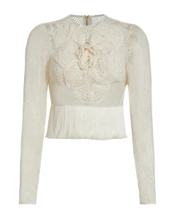 PatBO Embroidered Crochet Top (FINAL SALE)- Matching Sets|Tops & Bodysuits