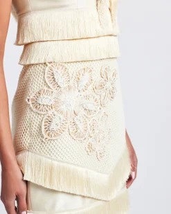 PatBO Embroidered Fringe Mini Dress (FINAL SALE)- Dresses & Jumpsuits