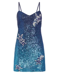 PatBO EMBROIDERED OMBRE SEQUIN MINI DRESS (FINAL SALE)- Dresses & Jumpsuits