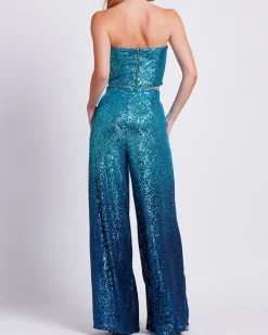 PatBO EMBROIDERED OMBRE SEQUIN TOP (FINAL SALE)- Matching Sets|Tops & Bodysuits