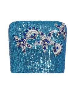 PatBO EMBROIDERED OMBRE SEQUIN TOP (FINAL SALE)- Matching Sets|Tops & Bodysuits