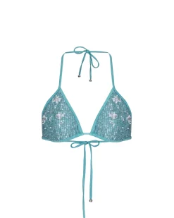 PatBO Embroidered Sequin Bikini Top (FINAL SALE)- Bikinis
