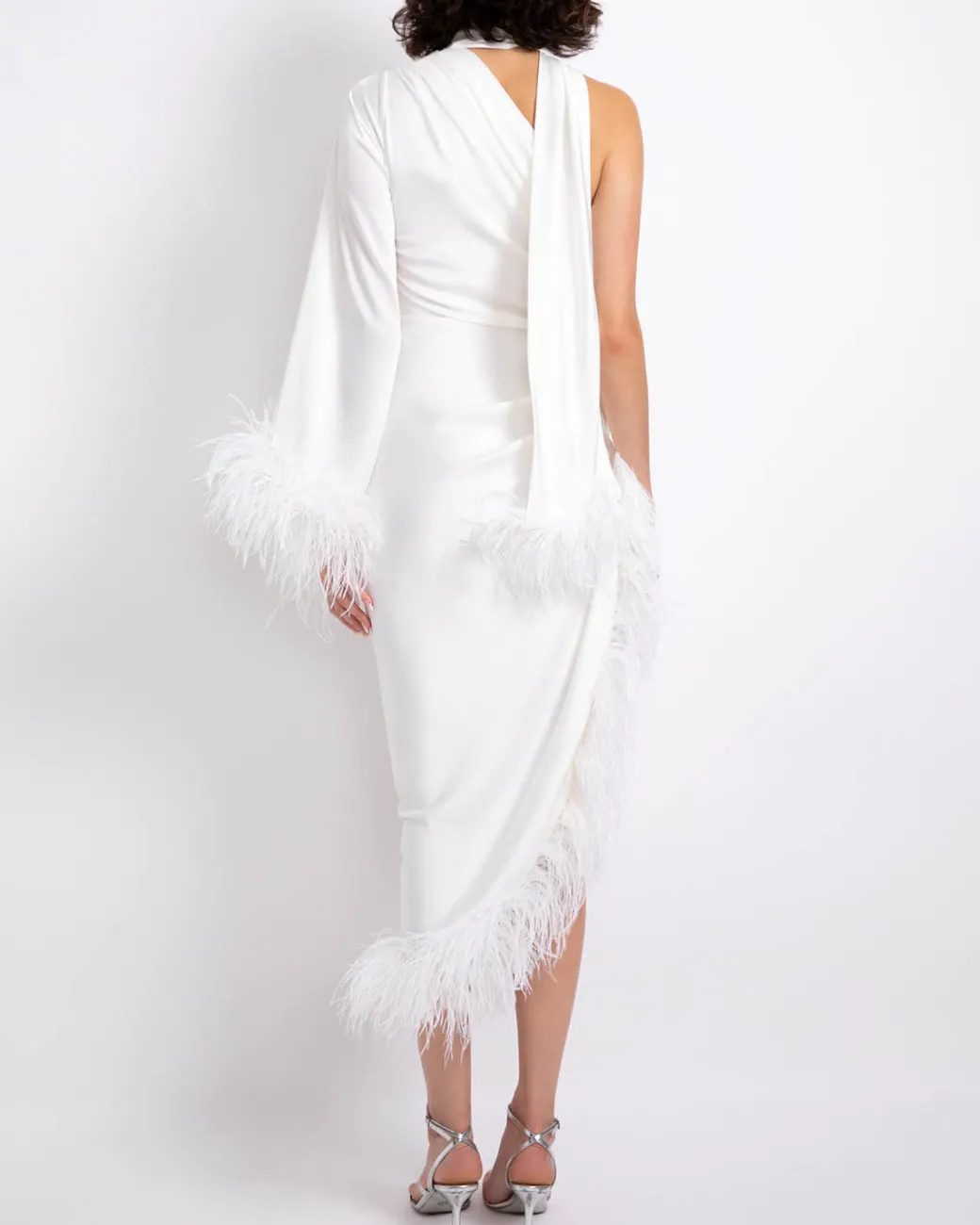 PatBO FEATHER TRIM OSCAR DRESS (FINAL SALE)- Dresses & Jumpsuits