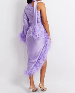 PatBO Feather Trim Oscar Dress (FINAL SALE)- Dresses & Jumpsuits