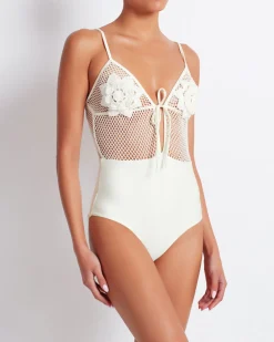 PatBO Floral Crochet One Piece (FINAL SALE)- One Pieces