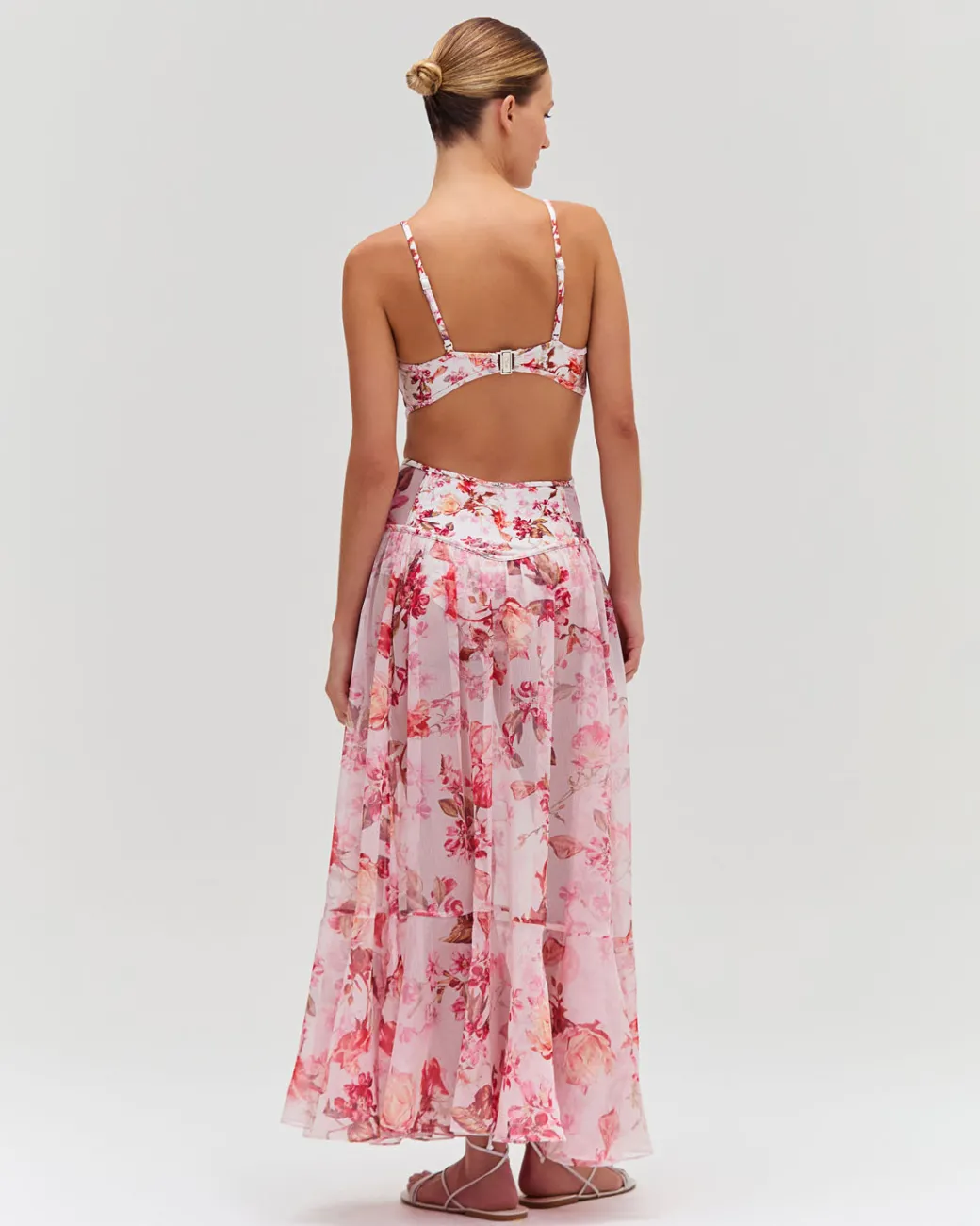 PatBO Floral Haze Bustier Beach Dress- Beach Dresses|Dresses & Jumpsuits