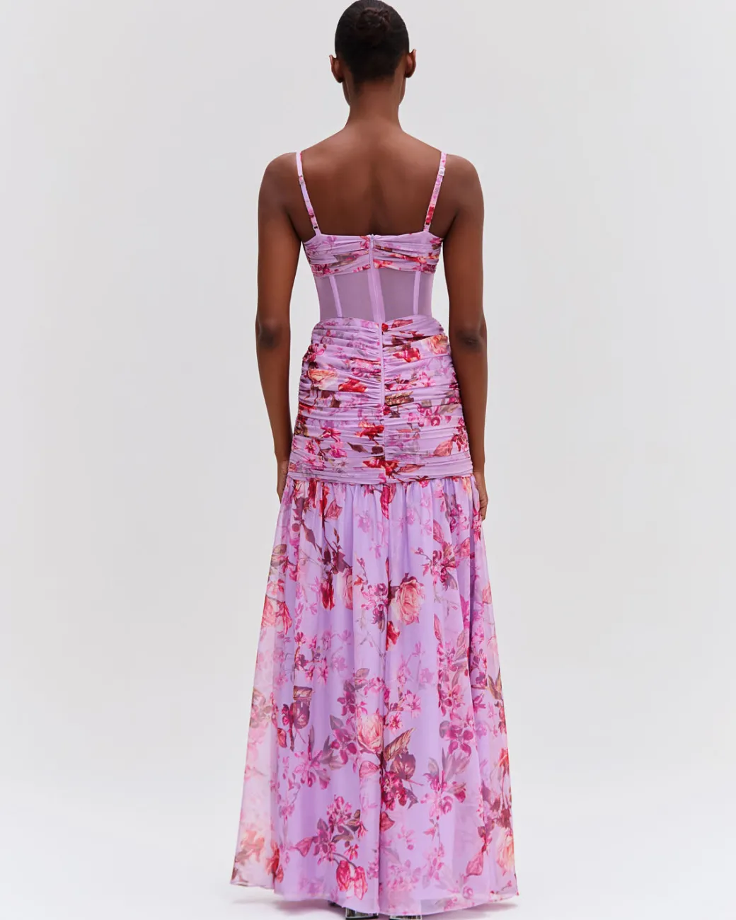 PatBO Floral Haze Bustier Maxi Dress- Dresses & Jumpsuits