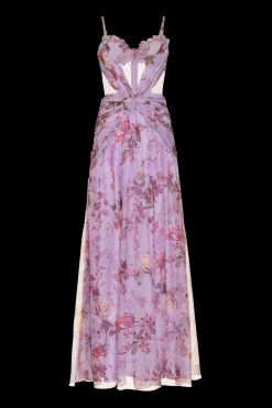 PatBO Floral Haze Bustier Maxi Dress- Dresses & Jumpsuits