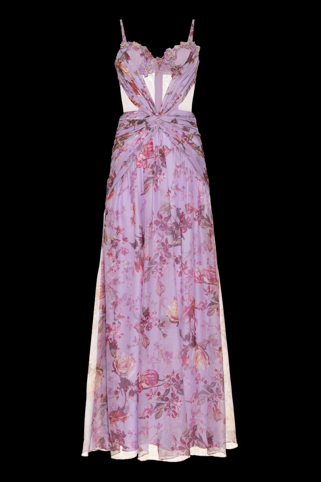 PatBO Floral Haze Bustier Maxi Dress- Dresses & Jumpsuits